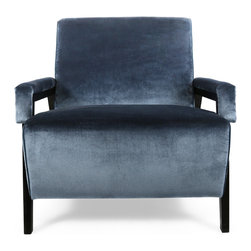 Angel Chair in Blue Velvet - Armchairs & Accent Chairs