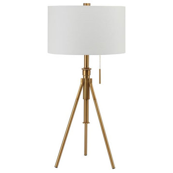 Furniture of America Coria Contemporary Metal 16" Table Lamp in Stained Gold