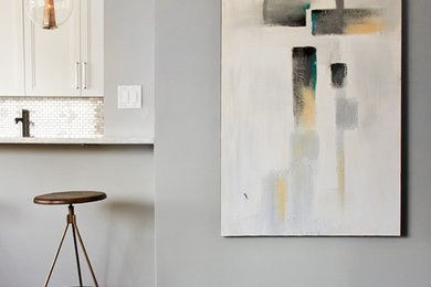 Minimalist kitchen photo in New York