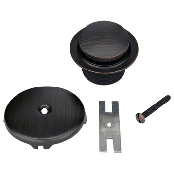 Tub Drain Trim and Single-Hole Overflow Cover for Bath Tubs in Oil Rubbed Bronze