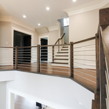 Project #72 | Modern Staircase with Horizontal Steel Rod Railing