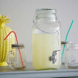 Glass Jar Drink Dispenser with Tap - Drink Dispensers