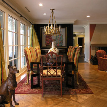 Solid Rift & Quartered White Oak Basket Weave Large Format Parquet With Inlay