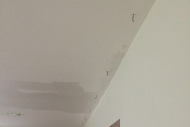 Installing Pine Planks on a kitchen ceiling