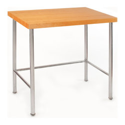 Bakers Ultimate Butcher Block Prep Table - Kitchen Islands And Kitchen Carts