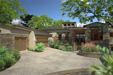 Inspiration for a mediterranean home design remodel in Austin