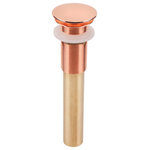 Sinkology - SinkSense 1.5" Pop-Up Sink Drain, Polished Copper, No Overflow - Finding the right drain size and style to match your sink can be a challenge. The SinkSense pop-up drain makes pairing the right sink simple - and is easy to install. This soft-touch pop-up drain features a dome drain top and allows opening and closing with a simple push. Our lifetime warranty guarantees the durability of this drain for as long as you own it.