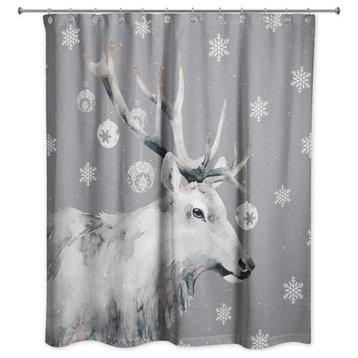Christmas Reindeer 71x74 Shower Curtain