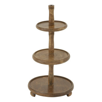 Striking Wood 3 Tier Tray 14"W, 29"H