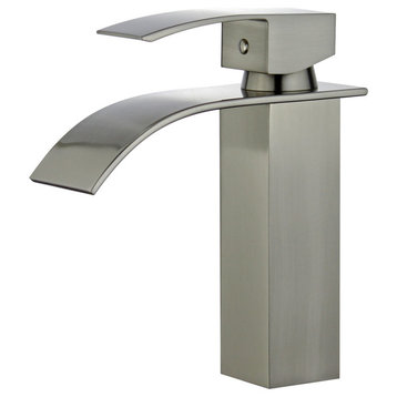 Santiago Single Handle Bathroom Vanity Faucet, Brushed Nickel