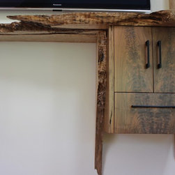 Custom Live Edge T.V. Unit - Display And Wall Shelves 