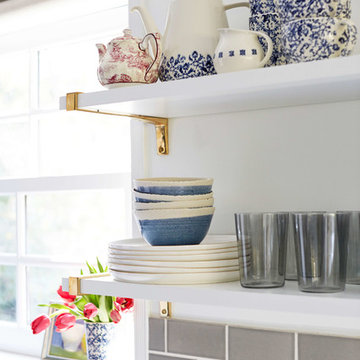 Classic 3x6 Kitchen Backsplash in Blue Spruce