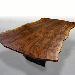 Live Edge Claro Walnut Dining Table - Dining Tables