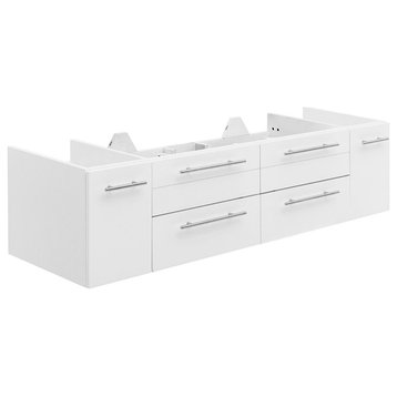 Fresca FCB6160-UNS Lucera 60" Single Wall Mounted Vanity Cabinet - White
