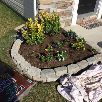 Stone flower bed