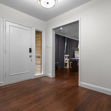 Contemporary Foyer With Hardwood Floors