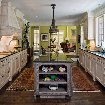 OP Signature Line Cabinetry in Custom Antique White with Glaze on Maple