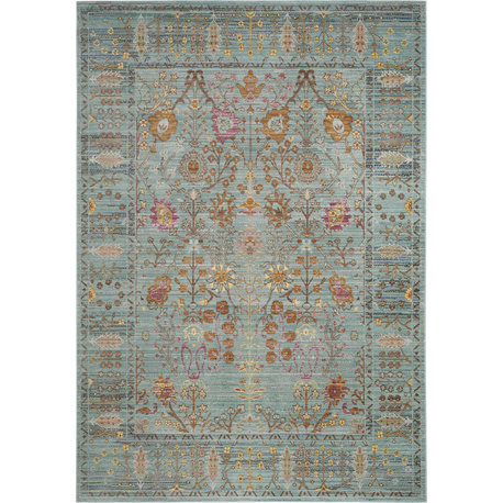 Safavieh Valencia Polyester VAL108S 2'3"x10' Steel Blue Rug