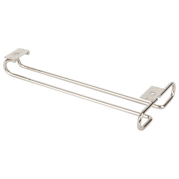 Satin Nickel Under-Cabinet Stemware Rack