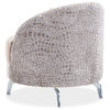 Dion Velvet Accent Chair Chair Stone/Silver