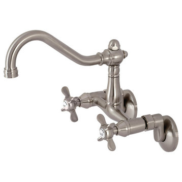 KS3228BEX 6-Inch Adjustable Center Wall Mount Kitchen Faucet, Brushed Nickel
