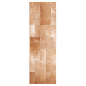Safavieh Couture Studio Leather Collection STL174 Rug, Beige, 2'3"x7'