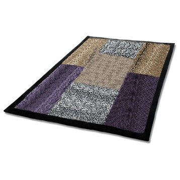 Onitiva - Nature And Wild Patchwork Throw Blanket  (61"-86.6")