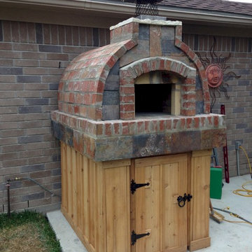 The Ritchie Family Father and Son Wood Fired Brick Pizza Oven in Texas
