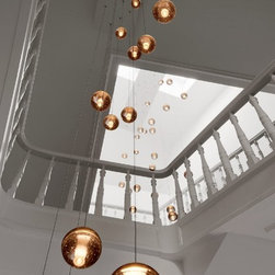 Bocci 14 custom in stairwell - Chandeliers