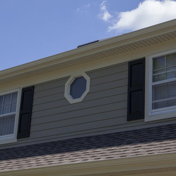 Terrific Taupe! A home with James Hardie Monterey Taupe siding & GAF roof