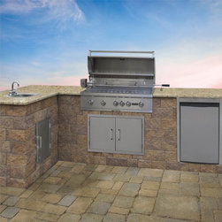 cambridge Pre-Cut & Pre-Packaged MaytRx Wall Kitchen Kit - Landscaping Stones And Pavers