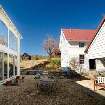 Glass Room on a Log House