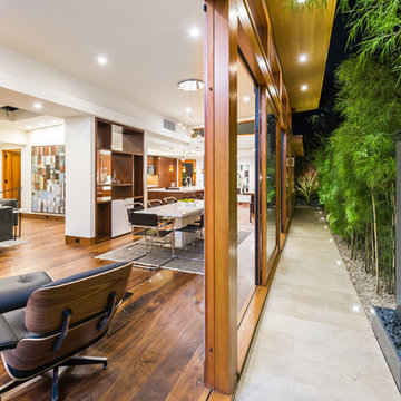 Dining Room to Side Yard Water Feature - South View