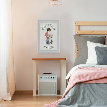 "Let's Get Cozy Hygge" Framed Painting Print