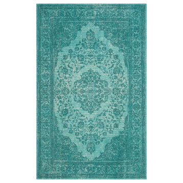 Safavieh Classic Vintage Collection CLV121 Rug, Aqua, 2'4" X 8'