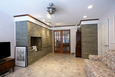 Living room - craftsman living room idea in New York