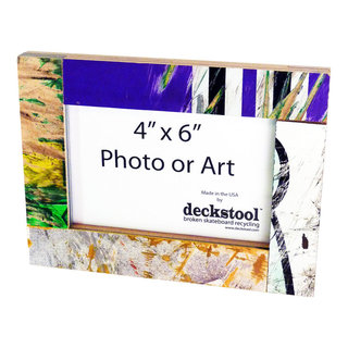 Picture Frame for 4x6 photo. Made from Recycled Skateboards by