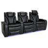 Barcalounger Solaris Theater Seating - Black, Leather, Row of 3
