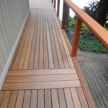 Ipe' deck and cedar cable railing system