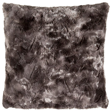 Felina by Surya Pillow Cover, Black/Medium Gray, 20' x 20'