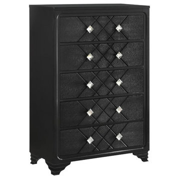 Coaster Penelope 5-drawer Contemporary Wood Chest in Black Finish