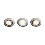 Lisara - 3 piece LED spotlight in chrome, round