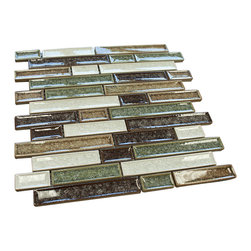 Rose Garden Glossy Crackle Crystal Mosaic Tile Collection - Home Accessories & Decor