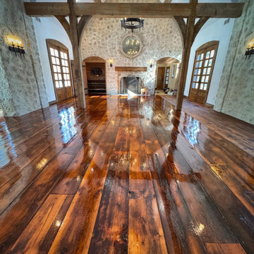 Reviving Unique Reclaimed Hardwood Floors in Homer Glen, Illinois.