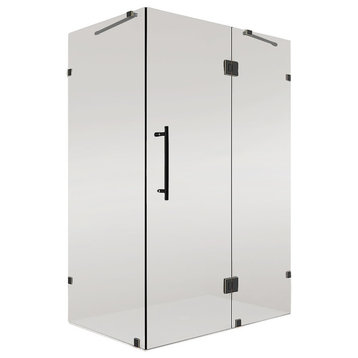 Avalux 39"x30"x72" Completely Frameless Shower Enclosure, Oil Rubbed Bronze