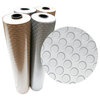 Rubber-Cal Coin-Grip Metallic PVC Flooring, Silver, 2.5mm, 4'x8'