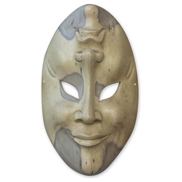 Handmade Comedy and Tragedy Wood mask - Indonesia