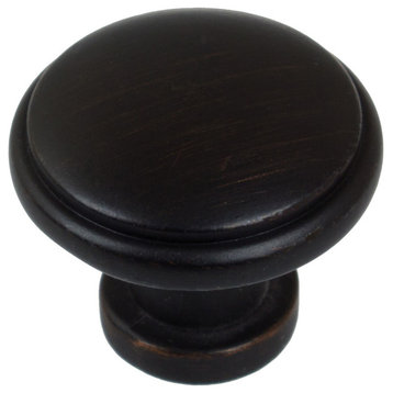 1-1/8" Round Ring Cabinet Knob, Set of 10, Oil Rubbed Bronze