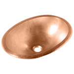 Sinkology - Schrodinger 19" Dual Flex Bathroom Sink in Naked Copper - No one has the exact same sense of style. The Schrodinger copper bath sink gives you the option to mix it up with a Dual Flex rim, which allows you to install the sink as either a drop-in or an undermount. The simple oval design offers delicate hand-hammering for a graceful simplicity. Our durable, solid copper bathroom sinks are made by skilled craftsman and protected by our lifetime warranty.