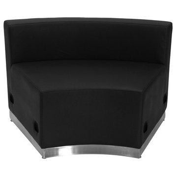Flash Furniture Hercules Alon Series Black Leather Concave Chair